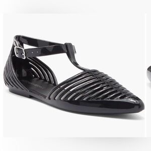 Jeffrey Campbell Black Strappy Flats